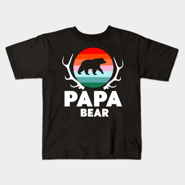 Papa Bear Daddy Father Dad Humor Trend Gift ideas Kids T-Shirt by shamyin